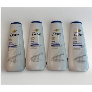 Dove Deep Moisture Nourishing Long Lasting Body Wash 23 Fl OZ each 4-Pack.
